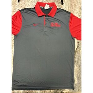 Nike Dri-Fit Men's Polo Golf Shirt Ole Miss, Size Large